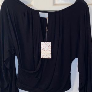 Brand new Free People Black Off the Shoulder Top
